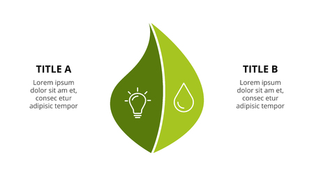 Presentation slide template with infographic elements.のイラスト素材