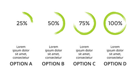 Presentation slide template with infographic elements.のイラスト素材