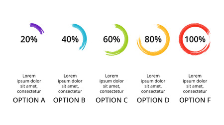 Presentation slide template with infographic elements.のイラスト素材