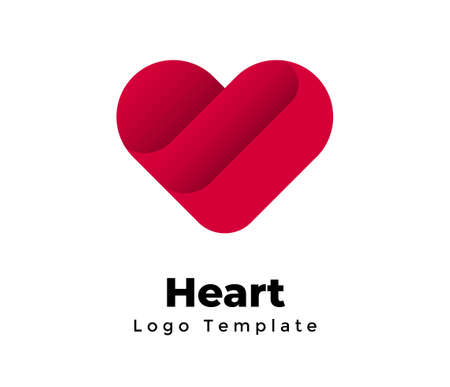 Heart sign. Creative vector medical template. Charity, blood donation logo. Healthcare symbol. Valentines Day. Identity graphic element. Web icon.のイラスト素材