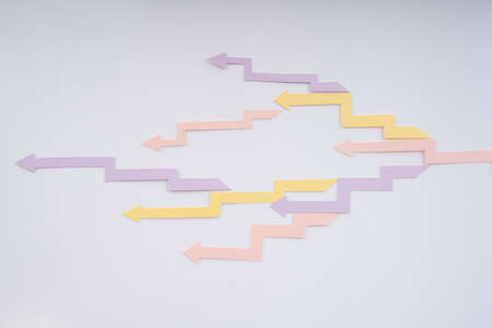 Arrow infographics. Business statistic, diagram, data visualization, graph information. Copy space.の写真素材