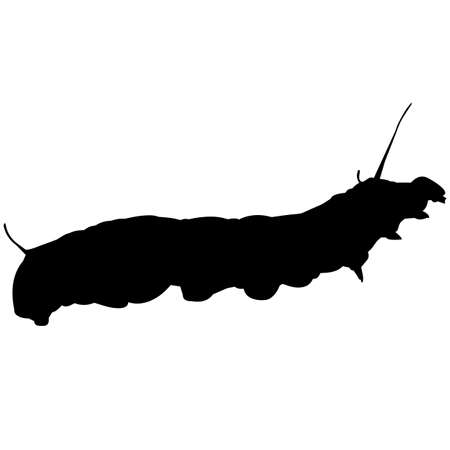 Caterpillar Silhouette Vector Graphicsのイラスト素材