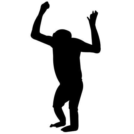 Chimpanzee Silhouette Vector Graphicsのイラスト素材
