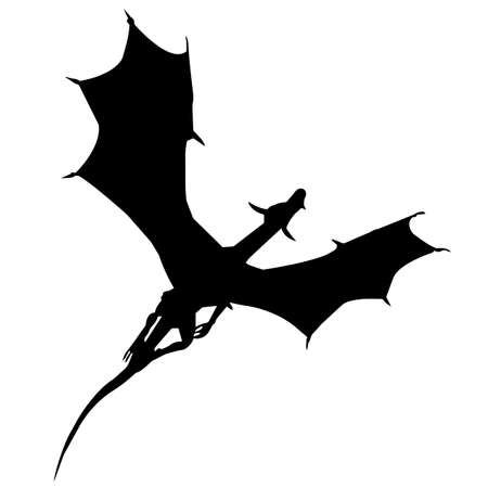 Dragon Silhouette Vector Graphicsのイラスト素材