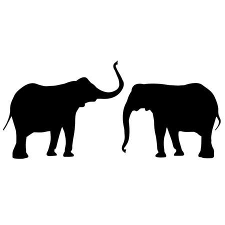 Elephant Silhouette Vector Graphicsのイラスト素材