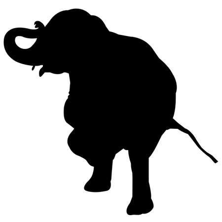 Elephant Silhouette Vector Graphicsのイラスト素材