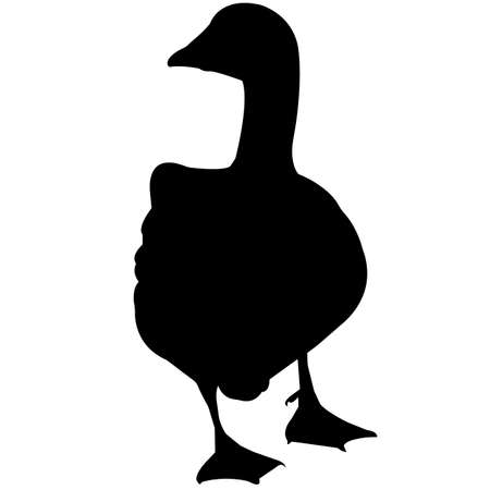 Goose Silhouette Vector Graphicsのイラスト素材