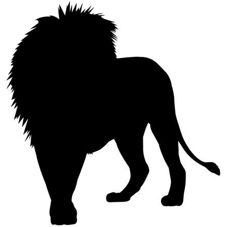 Lion Silhouette Vector Graphicsのイラスト素材
