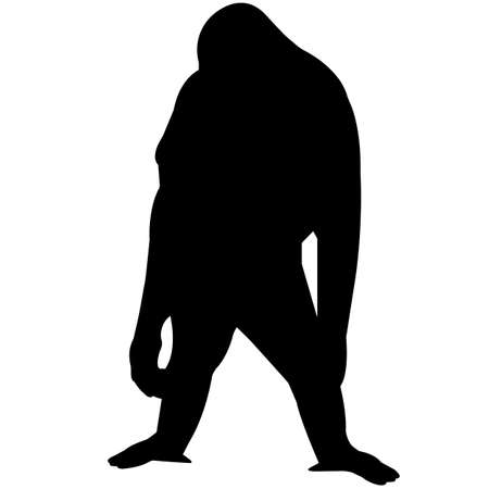 Orangutan Silhouette Vector Graphicsのイラスト素材