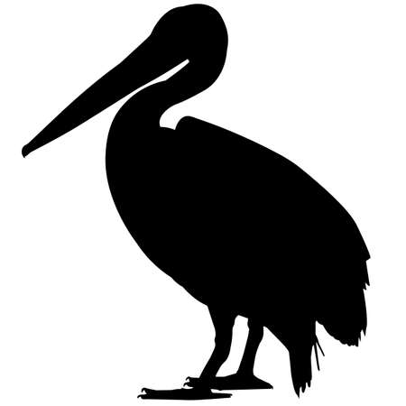 Pelician Silhouette Vector Graphicsのイラスト素材