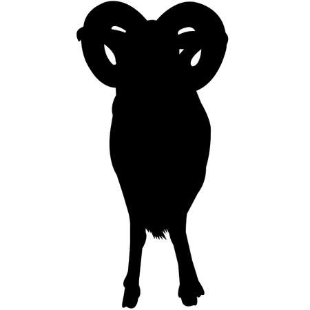 Urial Silhouette Vector Graphicsのイラスト素材