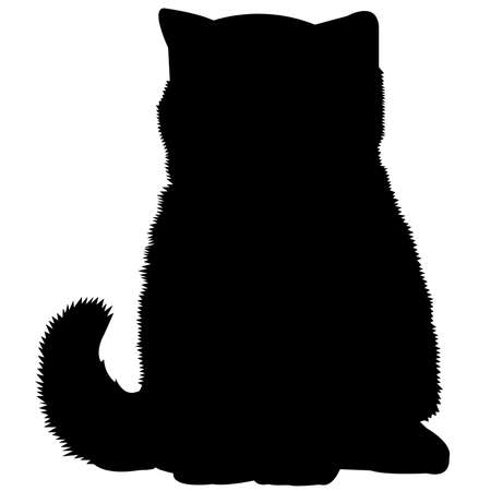 Exotic Shorthair Cat Silhouette Vector Graphicsのイラスト素材