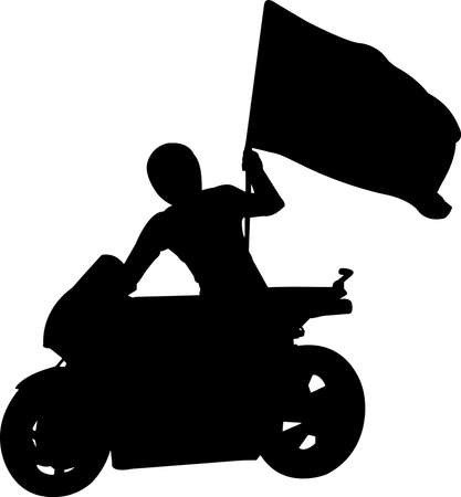 MotoGP 8 isolated vector silhouetteのイラスト素材
