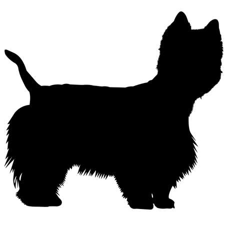 West Highland White Terrier Silhouette Vector Graphicsのイラスト素材