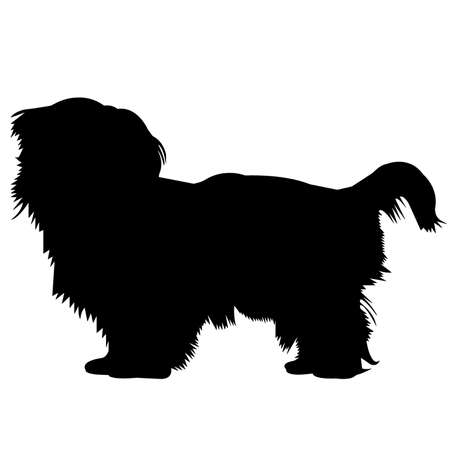 Shih Tzu Dog Silhouette Vector Graphicsのイラスト素材
