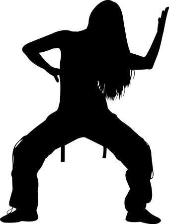 Exercise 5 isolated vector silhouetteのイラスト素材