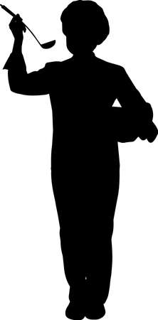Baker Silhouette Vectorのイラスト素材