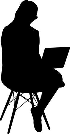 Working Women Silhouette Vectorのイラスト素材