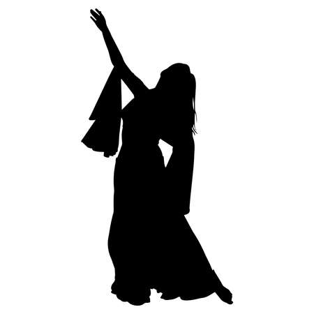 Belly Dance Silhouette Vectorのイラスト素材