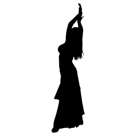 Belly Dance Silhouette Vectorのイラスト素材