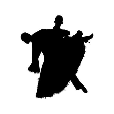 Waltz Ballroom Dance Silhouette Vectorのイラスト素材