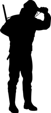 Hunting Silhouette Vectorのイラスト素材