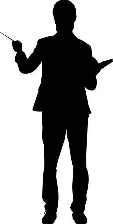 Teachers Silhouette Vectorのイラスト素材