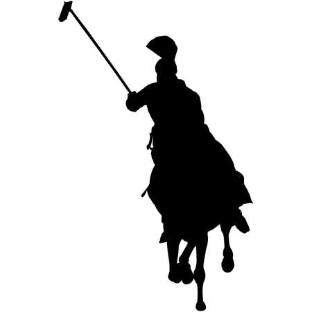 Tent Pegging  Silhouette Vectorのイラスト素材
