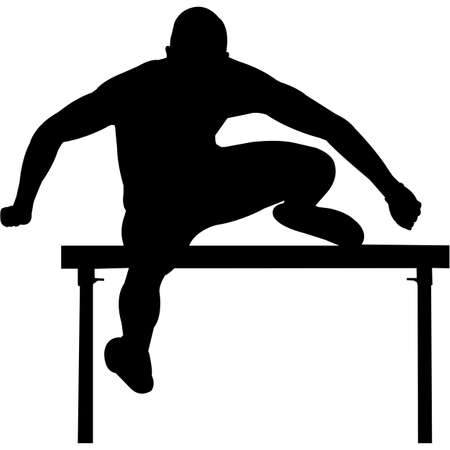 Hurdle Silhouette Vectorのイラスト素材