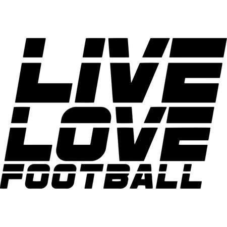 Live love football Superbowl Football Sayingsのイラスト素材