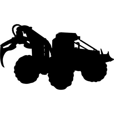 Skidder   Silhouette Vectorのイラスト素材