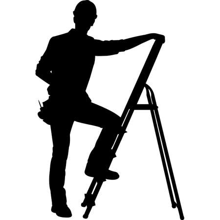 Carpenter Silhouette Vectorのイラスト素材