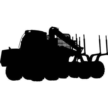Forwarder Silhouette Vectorのイラスト素材