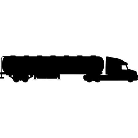 Semi Truck Types Silhouette Vectorのイラスト素材