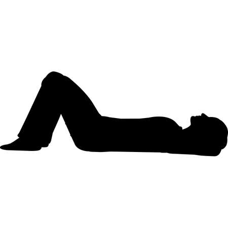 Woman Lying Down Silhouette Vectorのイラスト素材