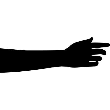 Full Arm Hand Gestures Silhouette Vectorのイラスト素材