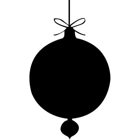 Christmas Ornaments Silhouette Vectorのイラスト素材