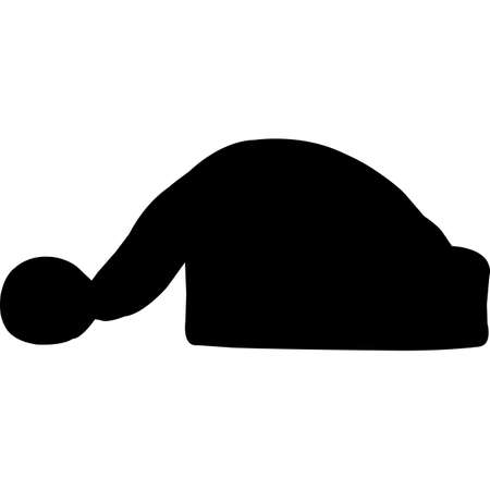 Santa Hat Silhouette Vectorのイラスト素材
