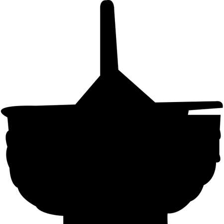 Basket Silhouette Vectorのイラスト素材