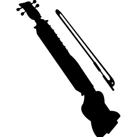 Indian Musical Instrument Silhouette Vectorのイラスト素材