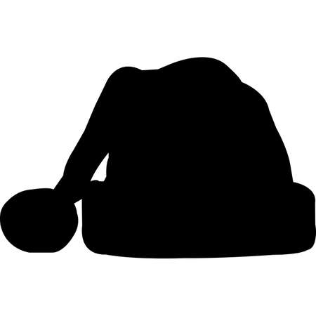 Santa Hat Silhouette Vectorのイラスト素材