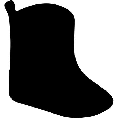 Baby girl shoe Silhouette Vectorのイラスト素材