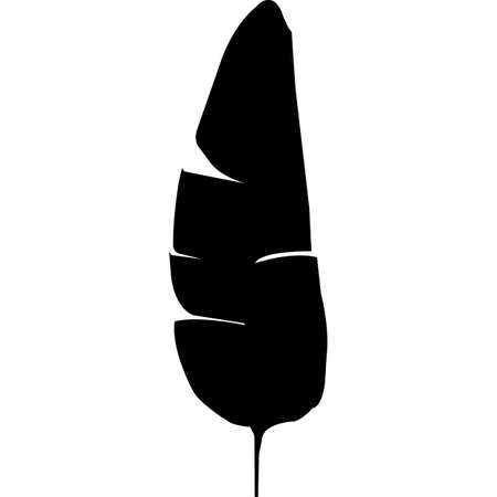 Tropical Leaves Silhouette Vectorのイラスト素材