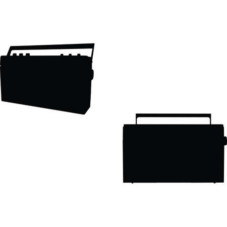 Boom Box Silhouette Vectorのイラスト素材