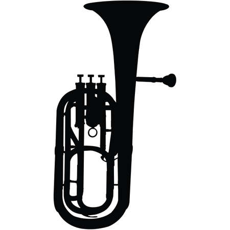 Baritone Silhouette Vectorのイラスト素材