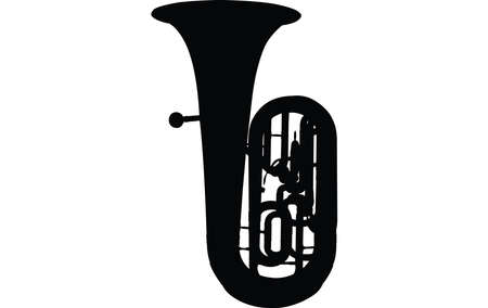 Tuba vector eps,  Silhouette, Logo, Tuba vector eps Cut Files for Cricut Design, Tuba  Digital Commercial Clipart - PNG, EPS