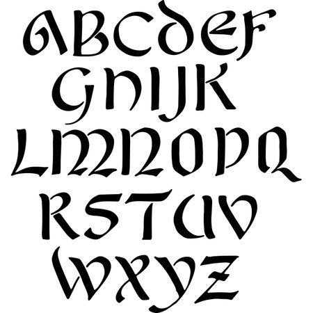 Pen Written. L.F.D alphabets - ABC lettersのイラスト素材