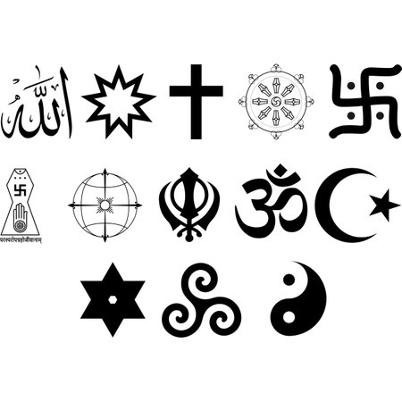 Religious Symbols Icon SVG -Vector Symbol Commercial & Personal Use- Cricut,Silhouette,Cameo,Vinyl Cutのイラスト素材