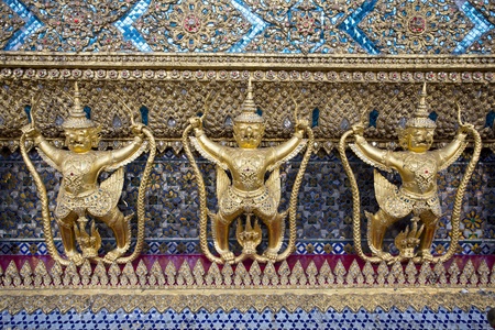 The Garuda at the Emerald Buddha Temple, Bangkok, Thailandの写真素材