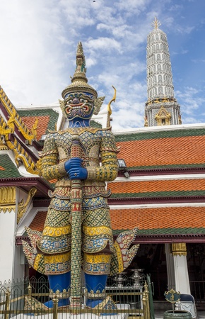 Demon Guardian Wat Phra Kaew Grand Palace Bangkokの写真素材